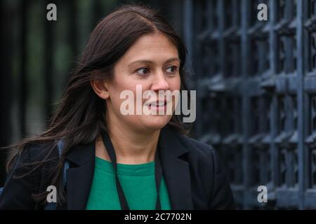 Westminster, London, UK. 14th July, 2020. Lisa Nandy, MP, Labour, Shadow Foreign Secretary. Cabinet ministers, senior Conservative MPs and Labour front bench politicians can be seen in the grounds of the House of Commons just before the Flammable Cladding Removal debate in the Commons. Credit: Imageplotter/Alamy Live News Stock Photo