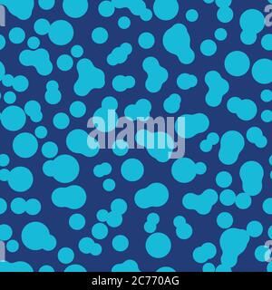 Seamless pattern with water bubbles elements. Vector background.  Stock Vector