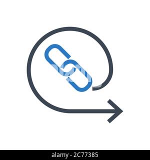 Backlinks Line Vector Glyph Icon Stock Vector