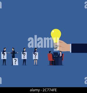 Business customer service for frequently asked question. Stock Vector