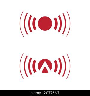 Speaker waves vector illustration design template Stock Vector