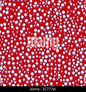 White and blue snowfall on scarlet festive concept holiday vibes backdrop for festive presentation, website design, app, gift warp, interior decor Stock Vector