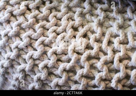 Close up of gray large knit Stock Photo