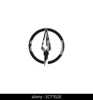 Spear vector illustration icon Template design Stock Vector