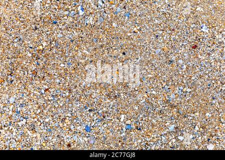 Sand with little rock on the beach background Stock Photo