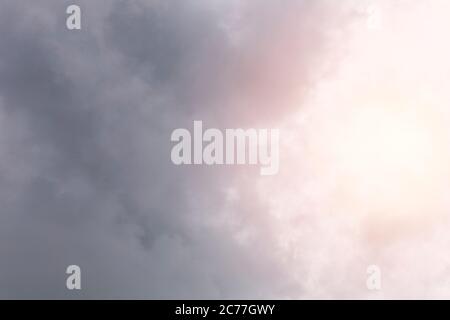 Black cloud before rainy. Black cloud background. with copy space for text or design. Stock Photo