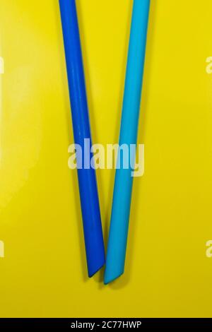 set of reusable straws Stock Photo
