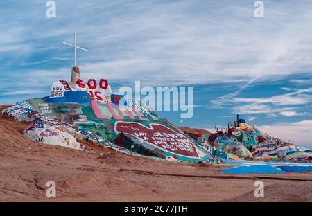 Salvation Mountain art exhibit in Slab City Stock Photo