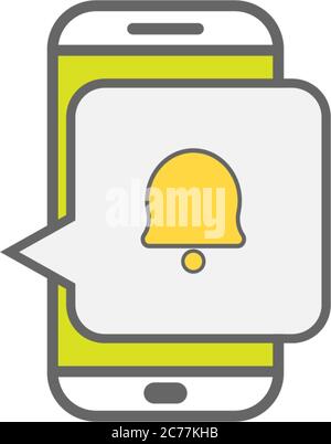 Smartphone notification logo icon vector template Stock Vector