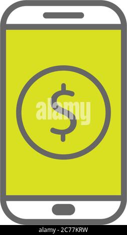 Smartphone payment logo icon vector template Stock Vector