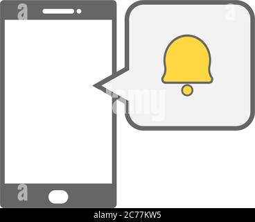 Smartphone notification logo icon vector template Stock Vector