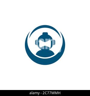 astronaut Vector icon illustration design template Stock Vector