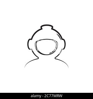 astronaut Vector icon illustration design template Stock Vector