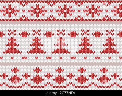 Set of seamless knitted borders. Folk patterns. Vector elements for your creativity Stock Vector