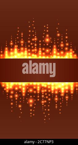 Cover template of musical equalizer with sequins with place for text. Vector element for your creativity Stock Vector