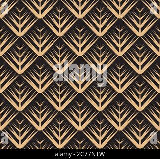 Seamless luxury gold texture with triangular scales. Vector background for your creativity Stock Vector