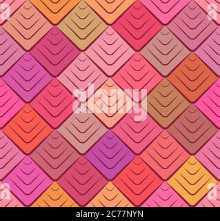 Seamless colorful texture with triangular scales. Vector background for your creativity Stock Vector