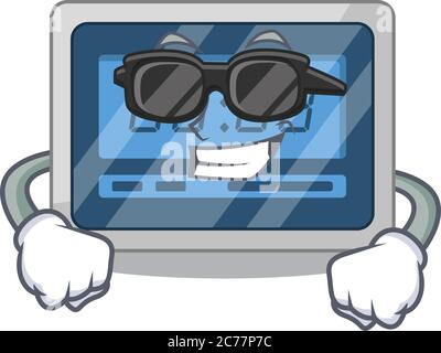 cartoon character of digital timer wearing classy black glasses Stock Vector