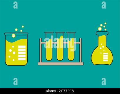 Lab Equipment vector drawing Stock Vector