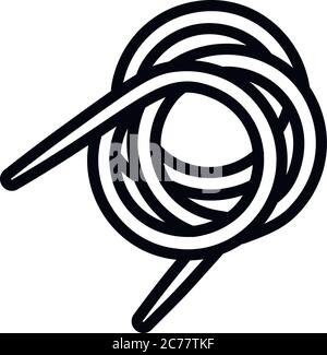 Bronze coil icon. Outline bronze coil vector icon for web design isolated on white background Stock Vector