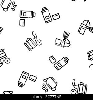 Tea Ceremony Tradition Seamless Pattern Vector Stock Vector