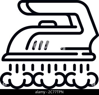 Modern iron icon. Outline modern iron vector icon for web design isolated on white background Stock Vector