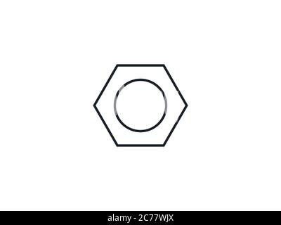 Fastener, nuts bolts, tool icon. Vector illustration, flat design. Stock Vector
