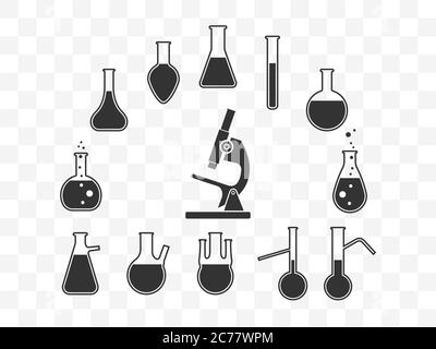 Flask, laboratory icon. Vector illustration, flat design. Stock Vector