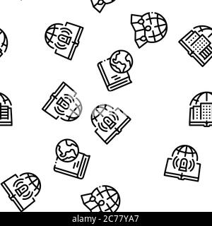 Geography Education Seamless Pattern Vector Stock Vector