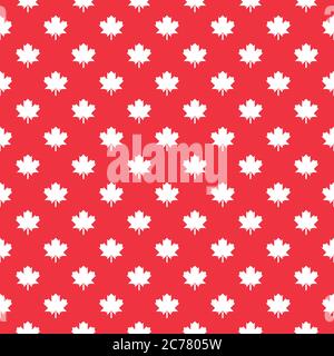 Seamless geometric patterns with with maple leafs Stock Vector