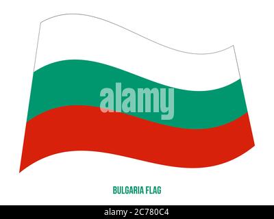 Bulgaria Flag Waving Vector Illustration on White Background. Bulgaria National Flag. Stock Vector