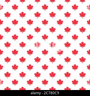 Seamless geometric patterns with with maple leafs Stock Vector
