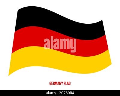 Germany Flag Waving Vector Illustration on White Background. Germany National Flag. Stock Vector