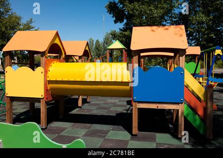 Play area. Children's playground. Kid zone. Stock Photo