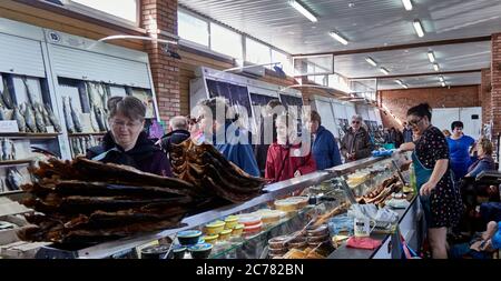 Russia, Astrakhan Oblast.    the city of Astrakhan is one of the largest fish market in the country Stock Photo