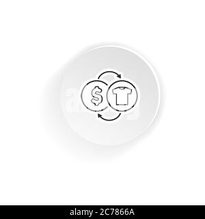 Commerce exchange icon. Currency exchange. Vector on isolated white background. EPS 10 Stock Vector