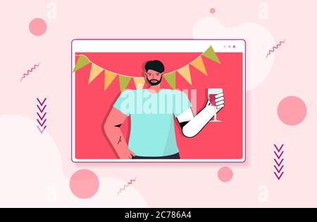 Online friends party abstract concept vector illustration. Happy talking  and laughing woman, isolation entertainment, video call, virtual fun at  home, zoom conference, web chat abstract metaphor Stock Vector Image & Art 