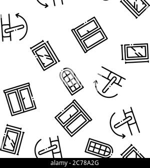 Pvc Window Frames Seamless Pattern Vector Stock Vector