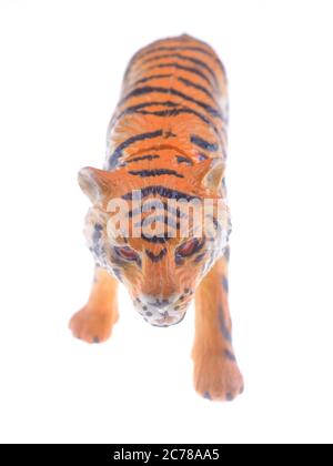 toy tiger on a white background Stock Photo
