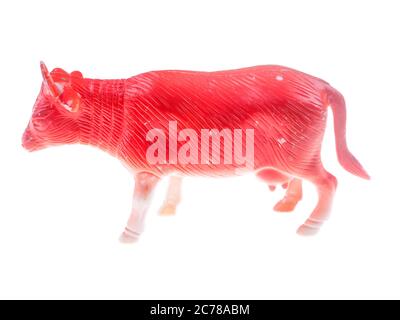 toy cow on a white background Stock Photo