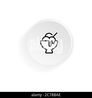 Ice cream line icon. Vector on isolated white background. EPS 10 Stock Vector