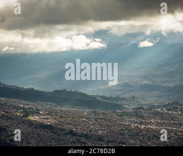 View from Cerro Monserrate, Bogotá, Cundinamarca, Colombia, South America Stock Photo