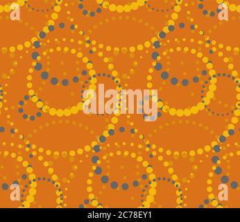 Orange background. Seamless summer pattern. Stock Vector