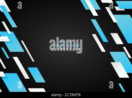 Abstract gradient blue and white rectangle pattern design decorative artwork background. Decorate for ad, poster, artwork, template design, print. ill Stock Vector