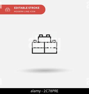 Lego Simple vector icon. Illustration symbol design template for web mobile UI element. Perfect color modern pictogram on editable stroke. Lego icons Stock Vector