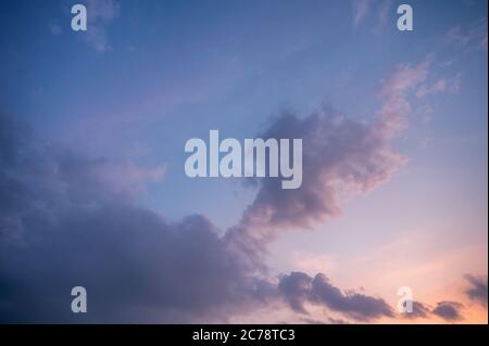 Cloudy and blue sky in the evening Stock Photo