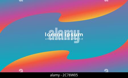 Colorful Abstract Background Design Template. Fluid Shapes Composition. Dark Rainbow Color Theme Concept. Stock Vector