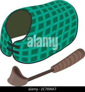 Riding school icon, isometric style Stock Vector