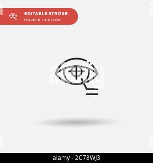 Eye Tap Simple vector icon. Illustration symbol design template for web mobile UI element. Perfect color modern pictogram on editable stroke. Eye Tap Stock Vector