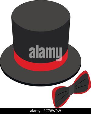 Illusionist accessory icon, isometric style Stock Vector